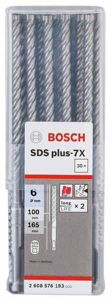 SDS-Plus-7X Kırıcı Delici Ucu 6*165mm 30lu Yedek Parça, Aksesuar ve Bakım Onarım Hizmeti