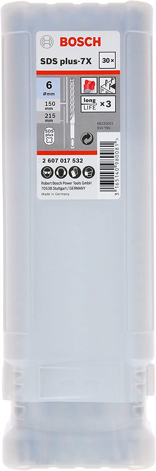 SDS-Plus-7X Kırıcı Delici Ucu 6*215mm 30lu Yedek Parça, Aksesuar ve Bakım Onarım Hizmeti