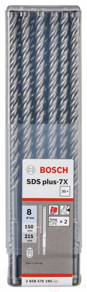 SDS-Plus-7X Kırıcı Delici Ucu 8*215mm 30lu Yedek Parça, Aksesuar ve Bakım Onarım Hizmeti