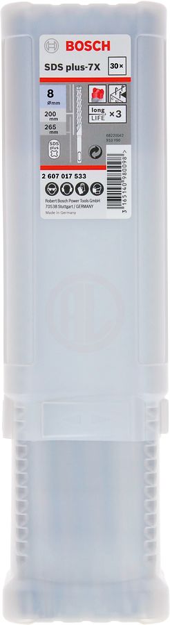 SDS-Plus-7X Kırıcı Delici Ucu 8*265mm 30lu Yedek Parça, Aksesuar ve Bakım Onarım Hizmeti