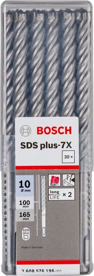 SDS-Plus-7X Kırıcı Delici Ucu 10*165mm 30lu Yedek Parça, Aksesuar ve Bakım Onarım Hizmeti