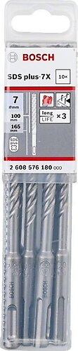 SDS-Plus-7X Kırıcı Delici Ucu 7*165mm 10lu Yedek Parça, Aksesuar ve Bakım Onarım Hizmeti