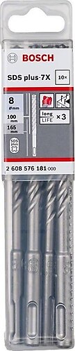 SDS-Plus-7X Kırıcı Delici Ucu 8*165mm 10lu Yedek Parça, Aksesuar ve Bakım Onarım Hizmeti