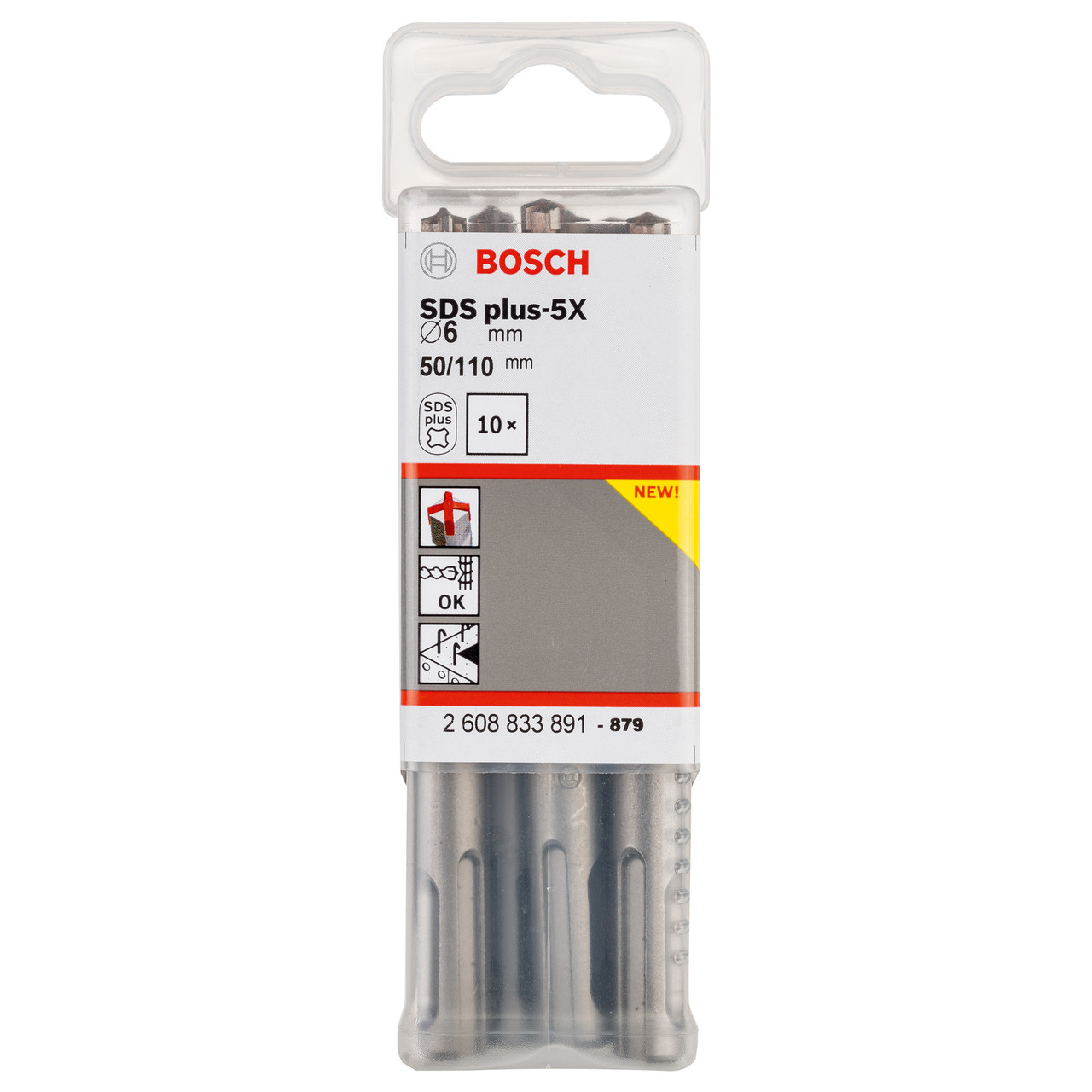 SDS-Plus-5X Kırıcı Delici Ucu 6*110 mm 10lu Yedek Parça, Aksesuar ve Bakım Onarım Hizmeti