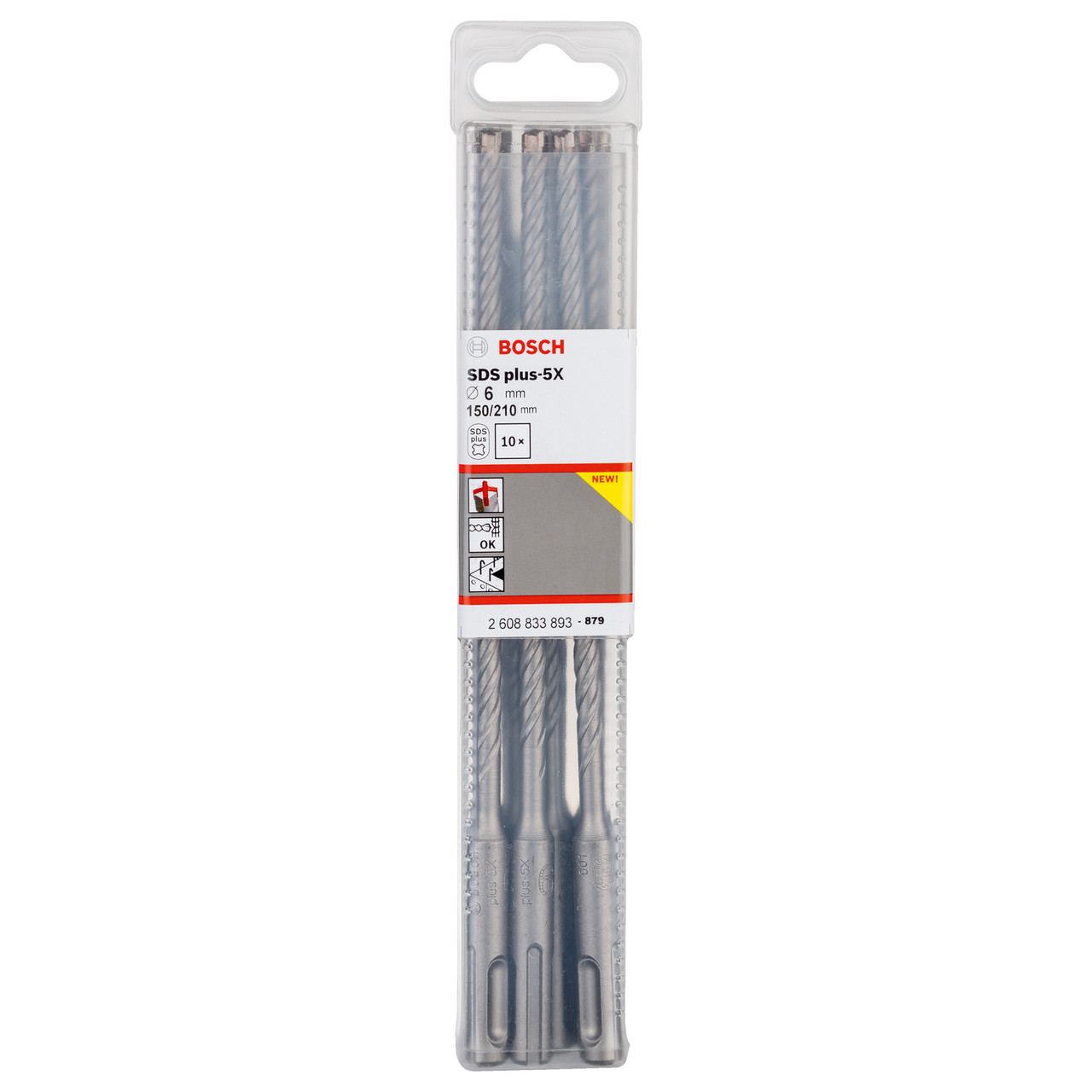 SDS-Plus-5X Kırıcı Delici Ucu 6*210 mm 10lu Yedek Parça, Aksesuar ve Bakım Onarım Hizmeti