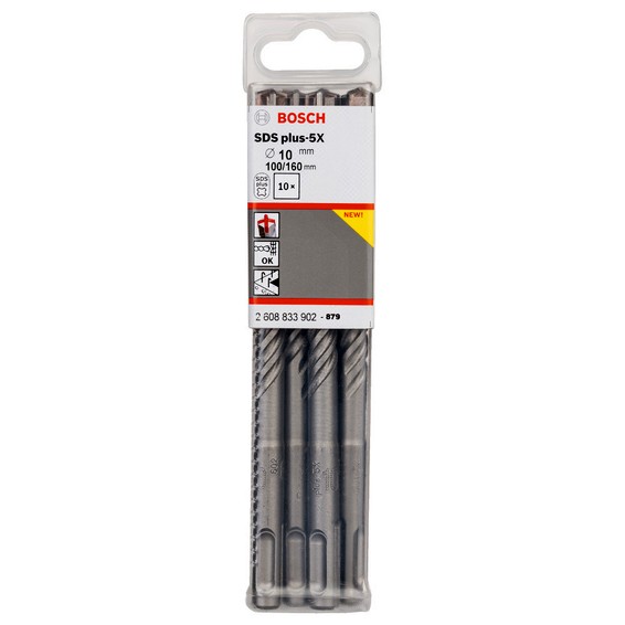 SDS-Plus-5X Kırıcı Delici Ucu 10*160 mm 10lu Yedek Parça, Aksesuar ve Bakım Onarım Hizmeti