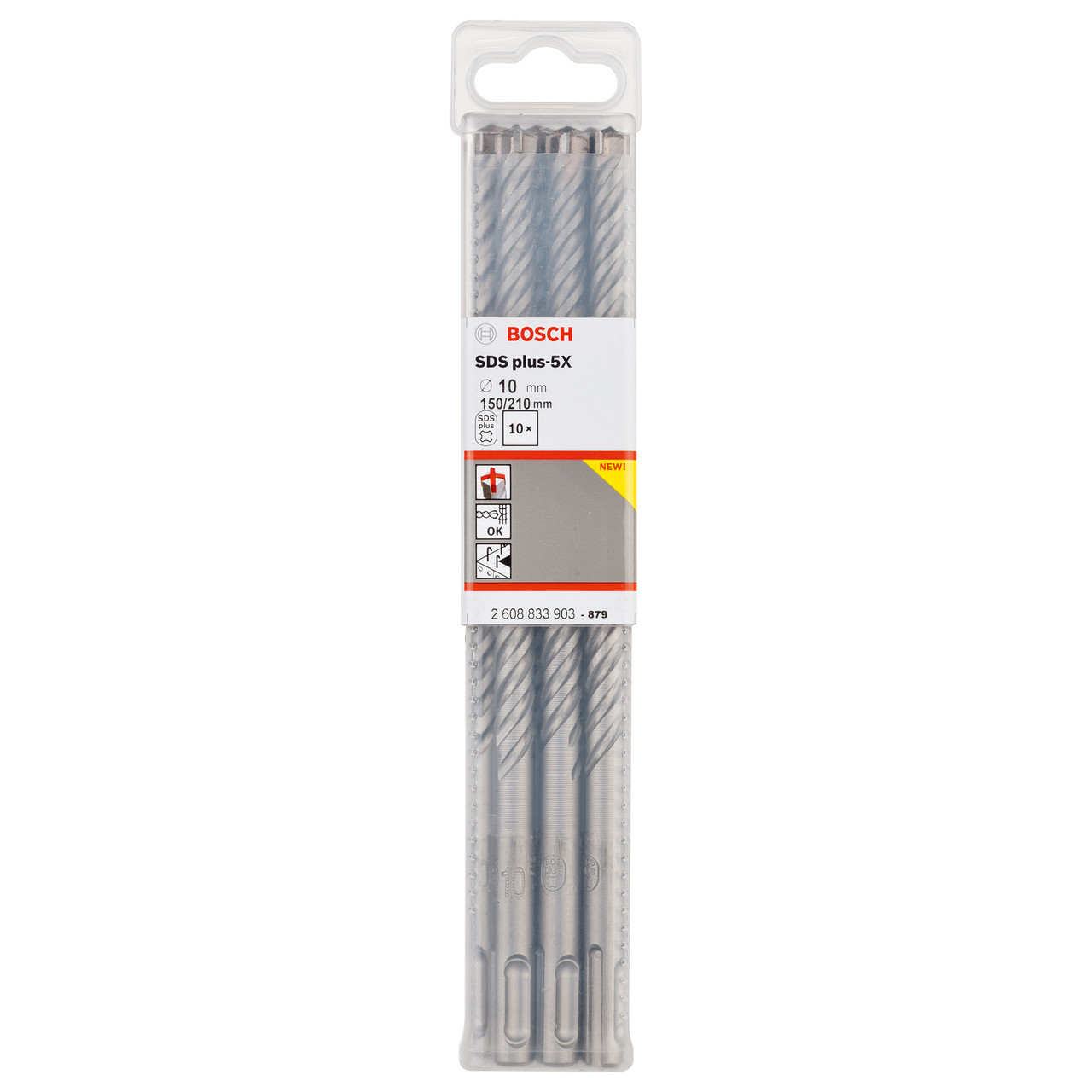 SDS-Plus-5X Kırıcı Delici Ucu 10*210 mm 10lu Yedek Parça, Aksesuar ve Bakım Onarım Hizmeti